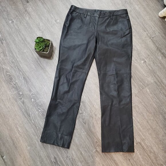 Le Chateau Vintage Genuine Leather Pants Jeans 9 - Picture 2 of 9